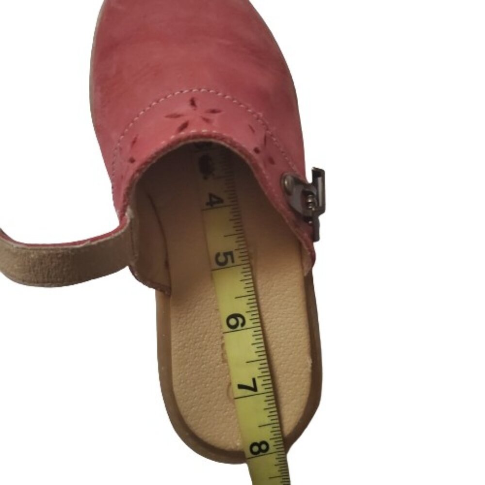 MY TWINN Collections Kids Girls Pink Nubuck Leather Slip-On Flat Clogs Size‎ 1 - Picture 8 of 12